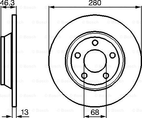 BOSCH 0 986 478 615 - Bremžu diski ps1.lv