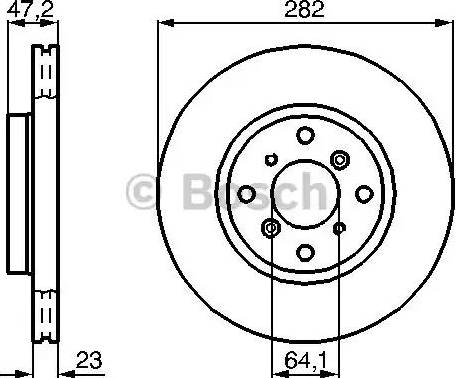 BOSCH 0 986 478 681 - Bremžu diski ps1.lv