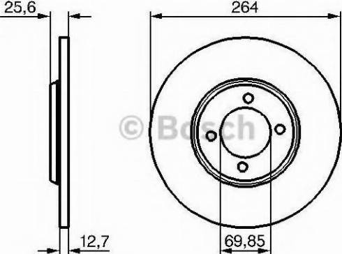 BOSCH 0 986 478 688 - Bremžu diski ps1.lv