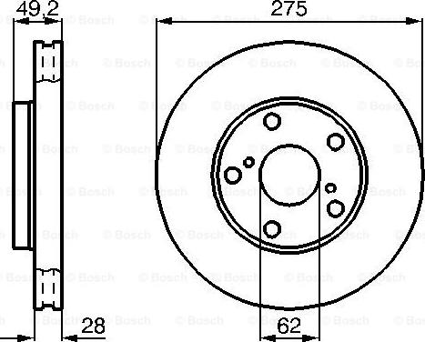 BOSCH 0 986 478 632 - Bremžu diski ps1.lv