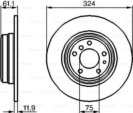 BOSCH 0 986 478 095 - Bremžu diski ps1.lv