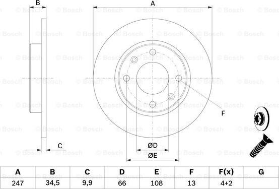 BOSCH 0 986 478 046 - Bremžu diski ps1.lv