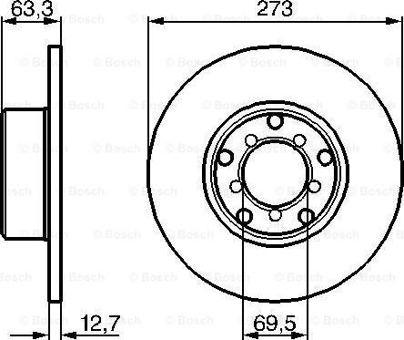 BOSCH 0 986 478 055 - Bremžu diski ps1.lv