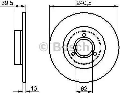 BOSCH 0 986 478 051 - Bremžu diski ps1.lv