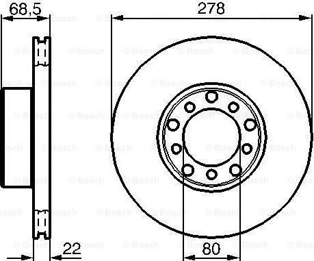 BOSCH 0 986 478 061 - Bremžu diski ps1.lv