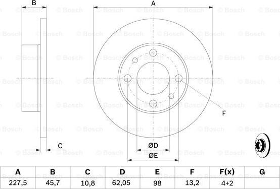 BOSCH 0 986 478 063 - Bremžu diski ps1.lv