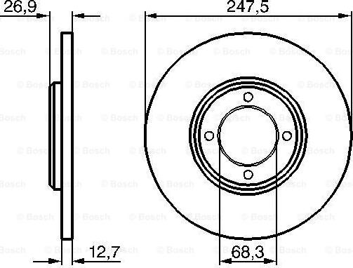 BOSCH 0 986 478 071 - Bremžu diski ps1.lv