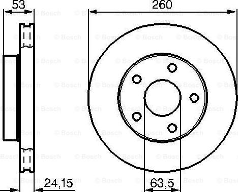 BOSCH 0 986 478 195 - Bremžu diski ps1.lv