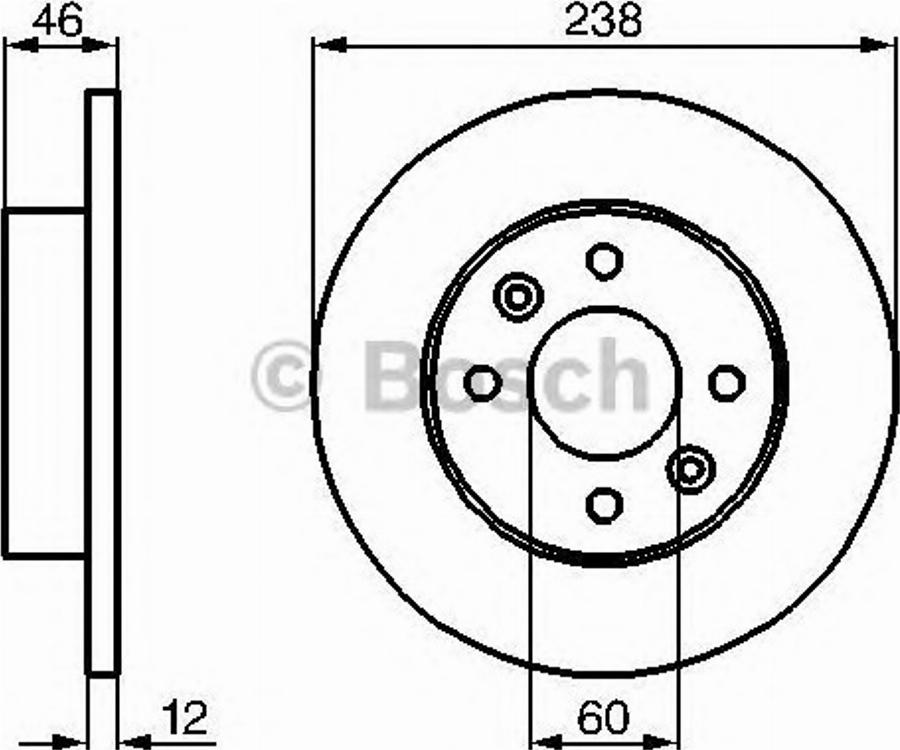 BOSCH 0986478112 - Bremžu diski ps1.lv