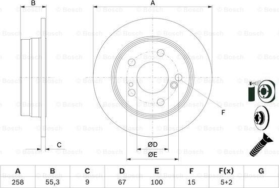 BOSCH 0 986 478 188 - Bremžu diski ps1.lv