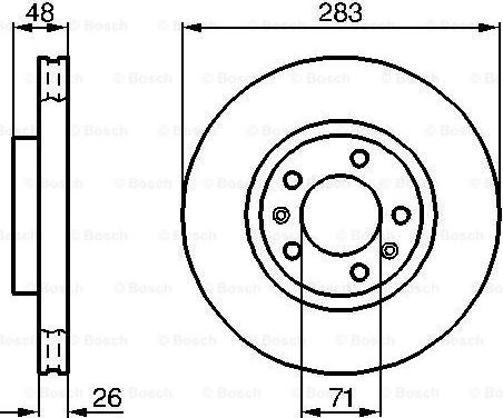 BOSCH 0 986 478 125 - Bremžu diski ps1.lv