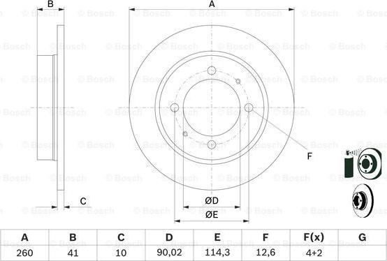 BOSCH 0 986 478 898 - Bremžu diski ps1.lv