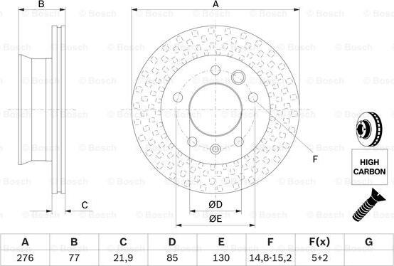 BOSCH 0 986 478 849 - Bremžu diski ps1.lv