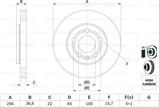 BOSCH 0 986 478 853 - Bremžu diski ps1.lv