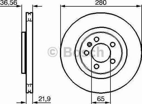 BOSCH 986478852 - Bremžu diski ps1.lv