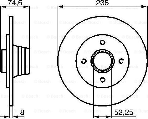 BOSCH 0 986 478 866 - Bremžu diski ps1.lv