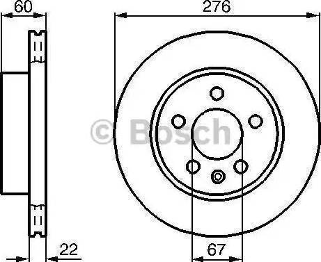 BOSCH 986478861 - Bremžu diski ps1.lv