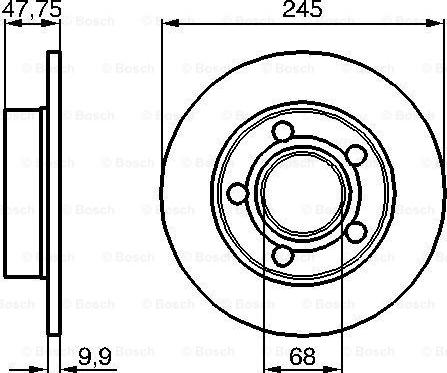 BOSCH 0 986 478 888 - Bremžu diski ps1.lv