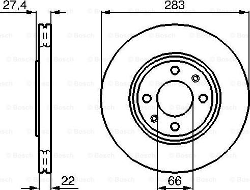 BOSCH 0 986 478 834 - Bremžu diski ps1.lv