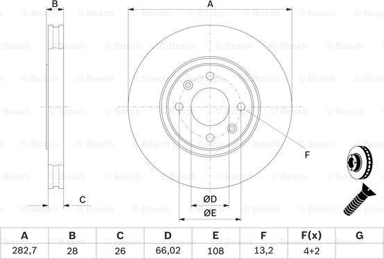 BOSCH 0 986 478 831 - Bremžu diski ps1.lv