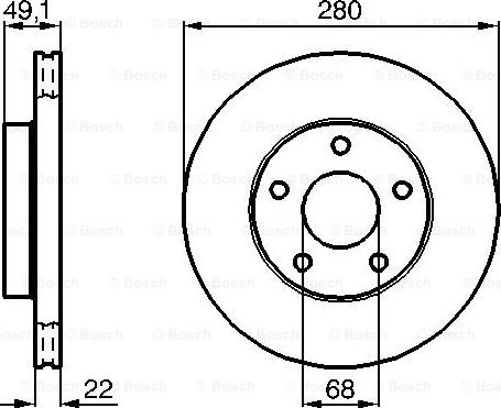 BOSCH 0 986 478 833 - Bremžu diski ps1.lv