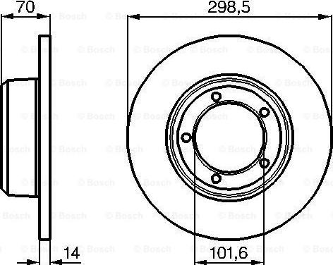 BOSCH 0 986 478 827 - Bremžu diski ps1.lv