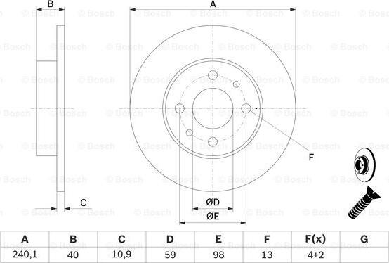 BOSCH 0 986 478 342 - Bremžu diski ps1.lv