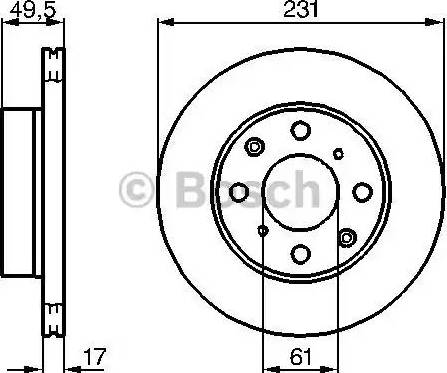 BOSCH 0 986 478 347 - Bremžu diski ps1.lv