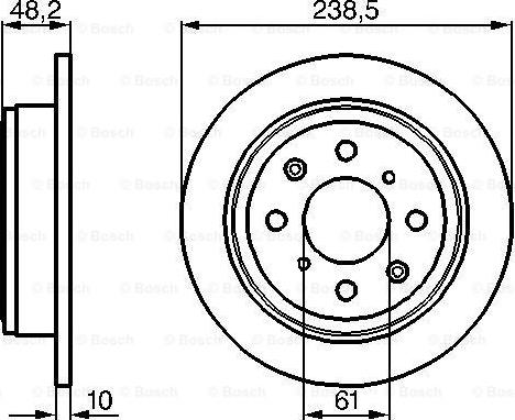 BOSCH 0 986 478 350 - Bremžu diski ps1.lv