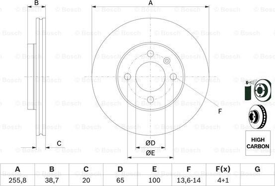 BOSCH 0 986 478 308 - Bremžu diski ps1.lv