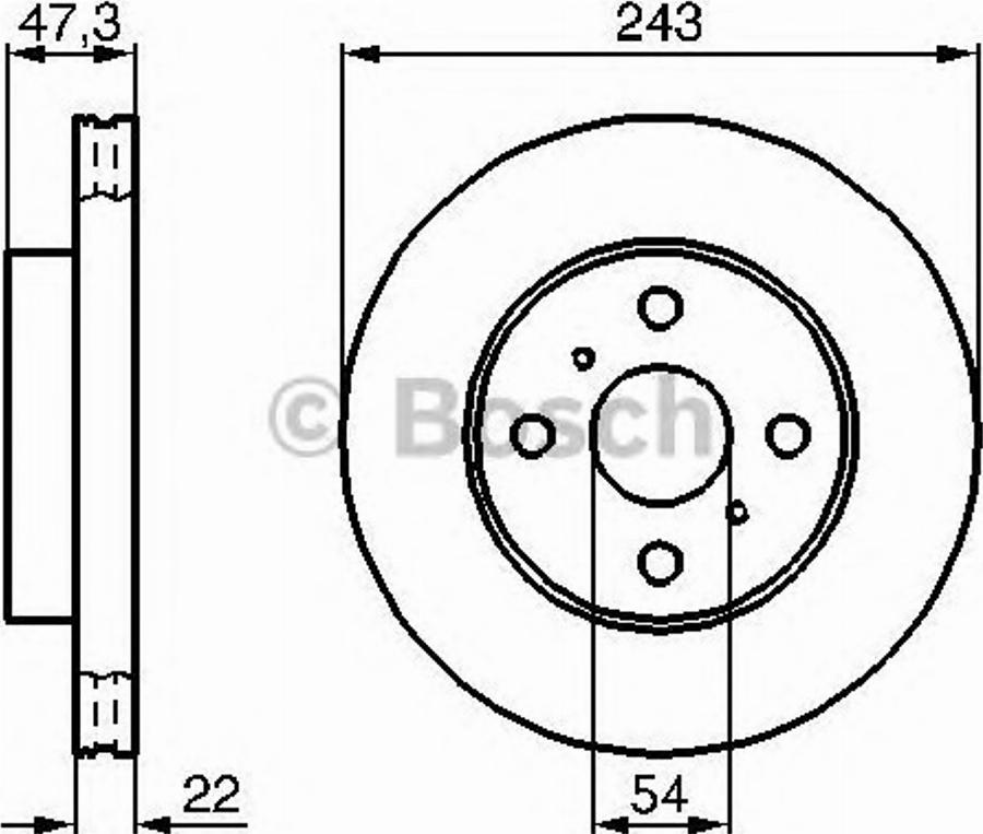 BOSCH 0986478383 - Bremžu diski ps1.lv