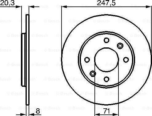 BOSCH 0 986 478 371 - Bremžu diski ps1.lv