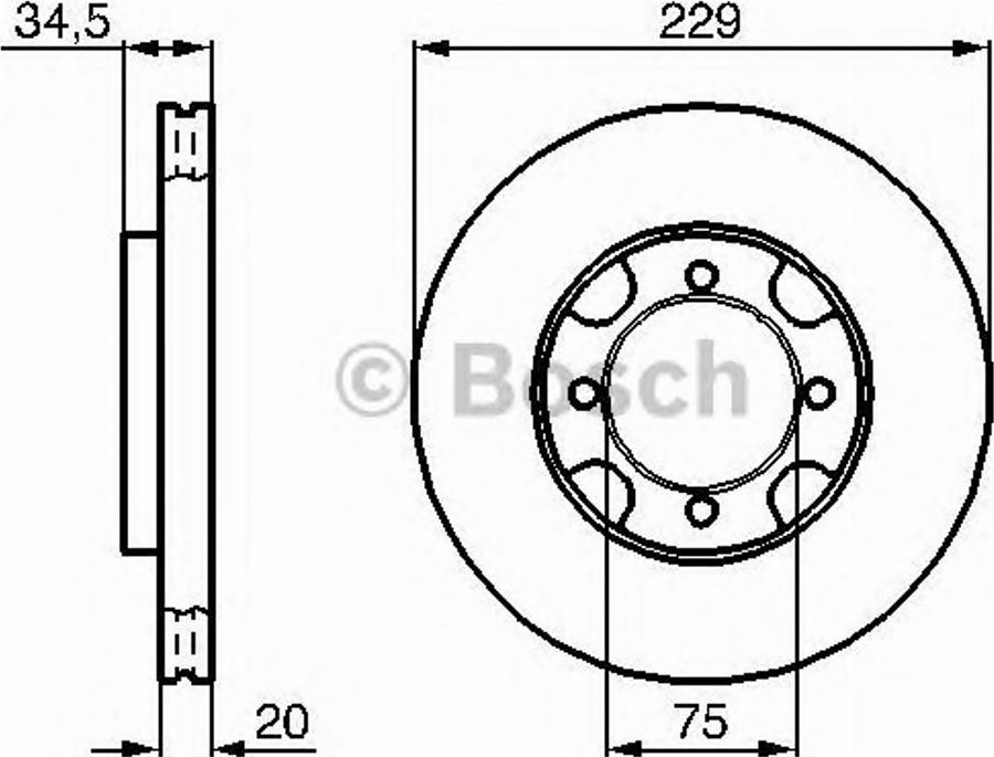 BOSCH 0 986 478 207 - Bremžu diski ps1.lv