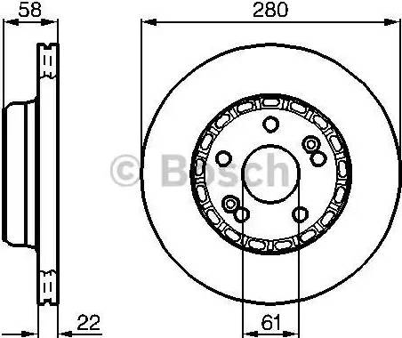 BOSCH 0 986 478 280 - Bremžu diski ps1.lv