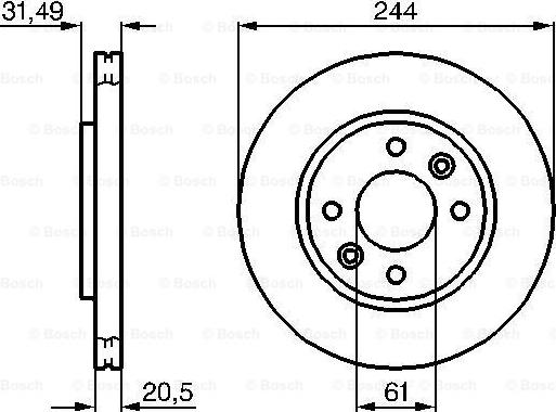 BOSCH 0 986 478 278 - Bremžu diski ps1.lv