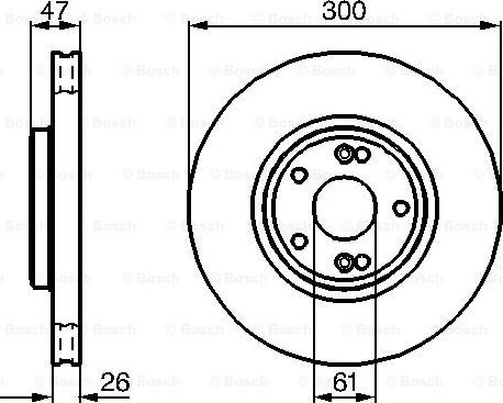 BOSCH 0 986 479 B47 - Bremžu diski ps1.lv