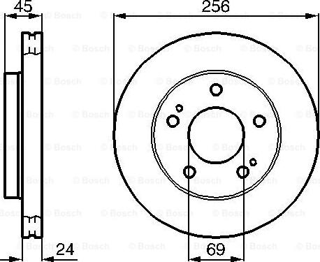 BOSCH 0 986 478 708 - Bremžu diski ps1.lv