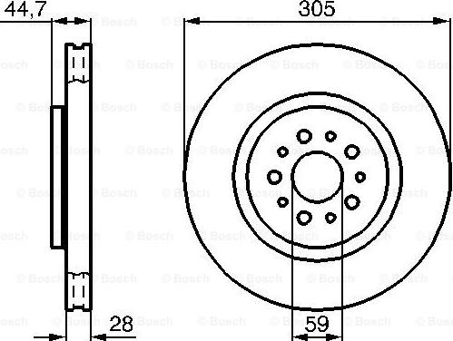 BOSCH 0 986 478 711 - Bremžu diski ps1.lv