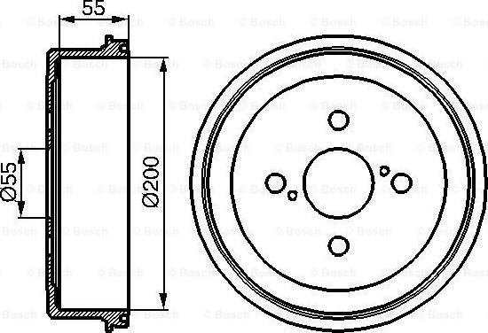 BOSCH 0 986 477 090 - Bremžu trumulis ps1.lv