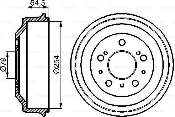 BOSCH 0 986 477 098 - Bremžu trumulis ps1.lv