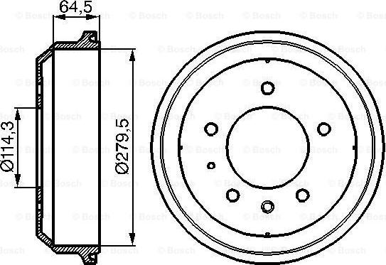 BOSCH 0 986 477 093 - Bremžu trumulis ps1.lv