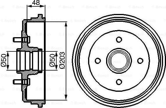 BOSCH 0 986 477 049 - Bremžu trumulis ps1.lv