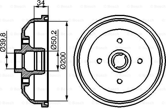 BOSCH 0 986 477 040 - Bremžu trumulis ps1.lv