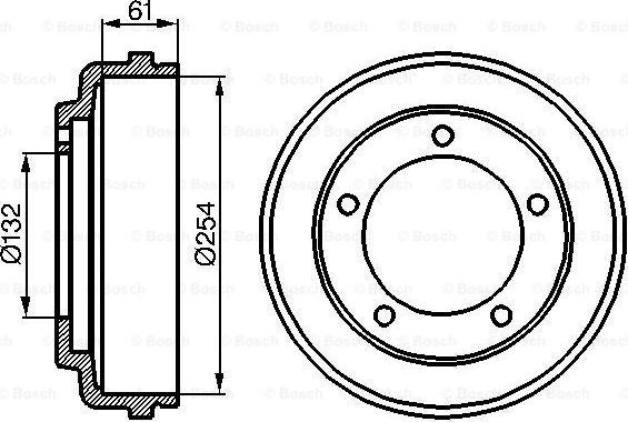 BOSCH 0 986 477 048 - Bremžu trumulis ps1.lv