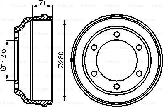 BOSCH 0 986 477 047 - Bremžu trumulis ps1.lv