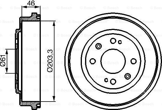 BOSCH 0 986 477 059 - Bremžu trumulis ps1.lv