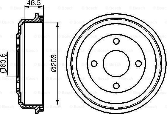 BOSCH 0 986 477 054 - Bremžu trumulis ps1.lv