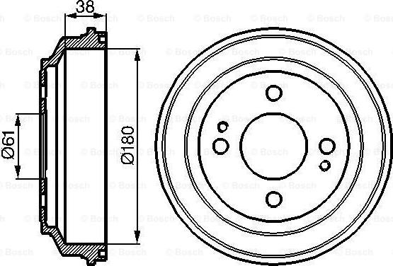 BOSCH 0 986 477 063 - Bremžu trumulis ps1.lv