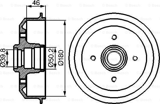 BOSCH 0 986 477 015 - Bremžu trumulis ps1.lv