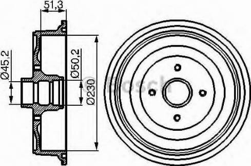 BOSCH 0 986 477 011 - Bremžu trumulis ps1.lv